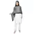 Black & Grey Viscose Rayon Woven Design Stole