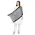 Black & Grey Viscose Rayon Woven Design Stole