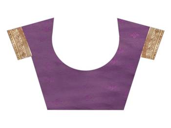 Wine Woven Banarasi Silk Saree With Blouse 4