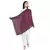Red & Navy Viscose Rayon Woven Design Chevron Stole