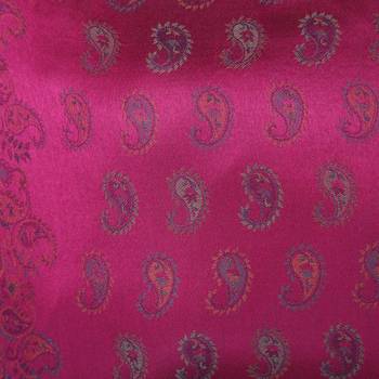 Fuschia Modal Woven Design Floral Paisley Shawl 4