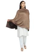 Brown Modal Solid Reversible Shawl