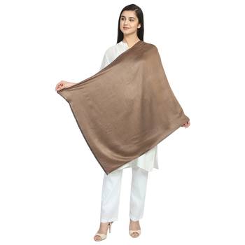 Brown Modal Solid Reversible Shawl 2