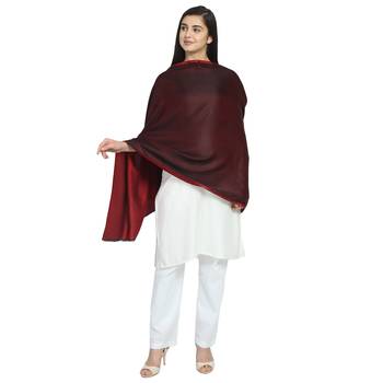 Red Modal Solid Reversible Shawl 4