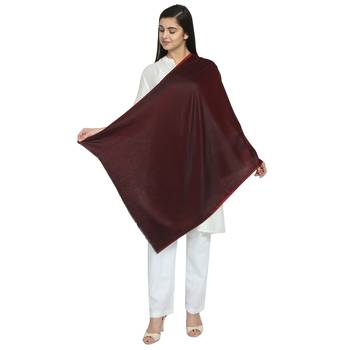 Red Modal Solid Reversible Shawl 5