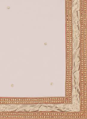 Orange Embroidered Net Saree With Blouse 4