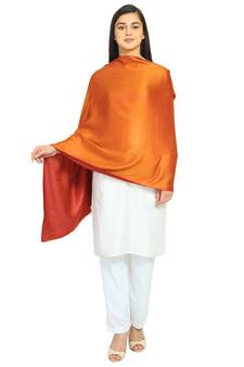 Rust/Orange Modal Solid Reversible Shawl
