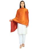 Rust/Orange Modal Solid Reversible Shawl