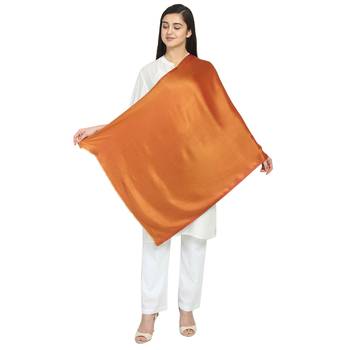Rust/Orange Modal Solid Reversible Shawl 2