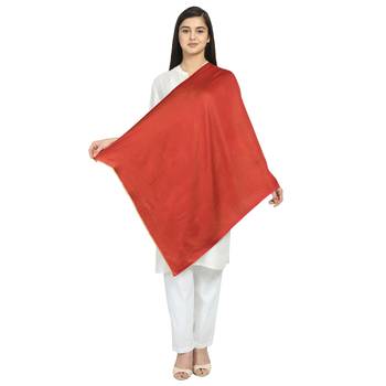 Rust/Orange Modal Solid Reversible Shawl 5