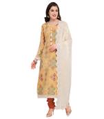 Mustard multi resham work cotton salwar