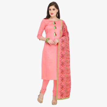 Pink multi resham work cotton salwar 1