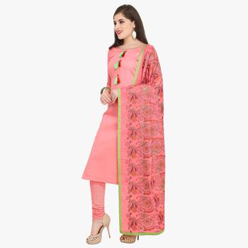 Pink multi resham work cotton salwar 2