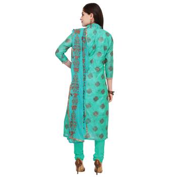 Teal-green multi resham work cotton salwar 3