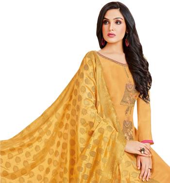 Mustard multi resham work cotton salwar 2