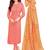 Peach multi resham work cotton salwar