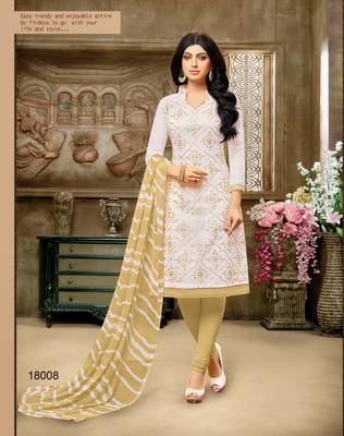 Off-white multi resham work chanderi salwar 1