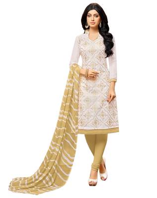 Off-white multi resham work chanderi salwar 2