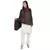 Black & Multicolor Modal Woven Design Geometric Striped Shawl