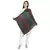 Black & Multicolor Modal Woven Design Geometric Striped Shawl