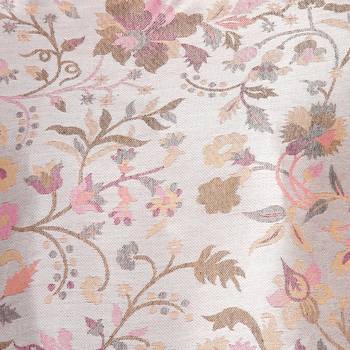 Ivory & Mustard Modal Woven Design Floral Botanical Shawl 4