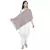 Grey Cotton Twill Weave Self Design Stole