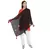 Black & Multicolor Viscose Rayon Solid scarf