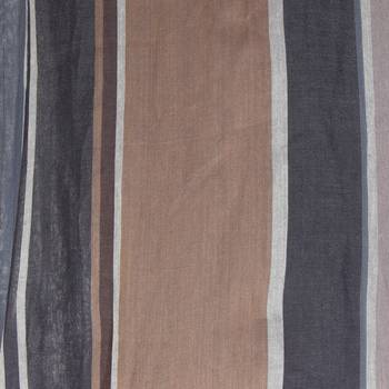 Navy & Brown Viscose Rayon Woven Design Striped Stole scarf 5