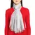White/Navy Viscose Rayon Woven Design Checkered Stole scarf
