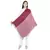 Fuschia & Black Viscose Rayon Woven Design Striped Botanical Shawl