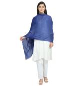 Royal Blue Viscose Rayon Solid scarf