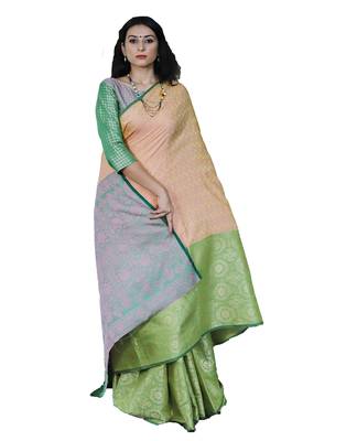 Multicolor woven tanchhoi saree with blouse 1