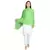 Parrot Green Viscose Rayon Solid Animal scarf