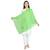 Parrot Green Viscose Rayon Solid Animal scarf