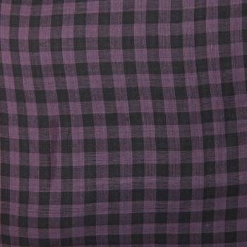 Black & Purple Viscose Rayon Woven Design Checkered Stole scarf 5