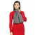 Black & Grey Viscose Rayon Woven Design Checkered Striped Reversible scarf