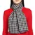 Black & Grey Viscose Rayon Woven Design Checkered Striped Reversible scarf