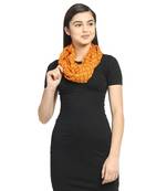 Orange Chiffon Printed Polka Dots Stole