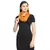 Orange Chiffon Printed Polka Dots Stole