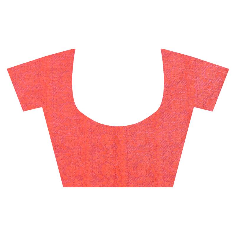 Maroon Woman Cotton Silk Blend  Banarasi Saree