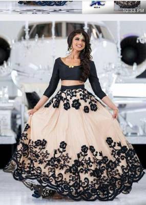 White Embrodery Tishue Net Lehenga Choli With Duptta With Blouse 1