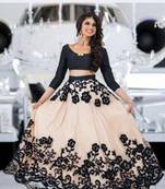 White Embrodery Tishue Net Lehenga Choli With Duptta With Blouse