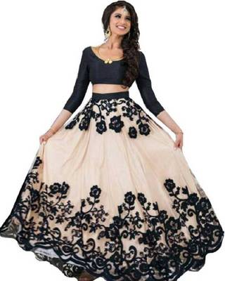 White Embrodery Tishue Net Lehenga Choli With Duptta With Blouse 2