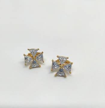 AD White Studs Earring 1