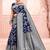 Blue woven art silk saree with blouse