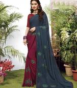 Multicolor woven art silk saree with blouse