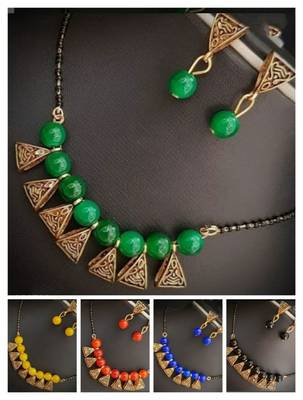 Green Pearl Mangalsutra 1