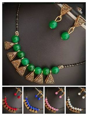 Green Pearl Mangalsutra 1
