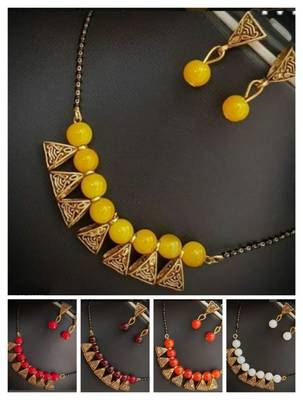 Yellow Pearl Mangalsutra 1