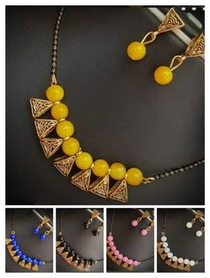 Yellow Pearl Mangalsutra 1